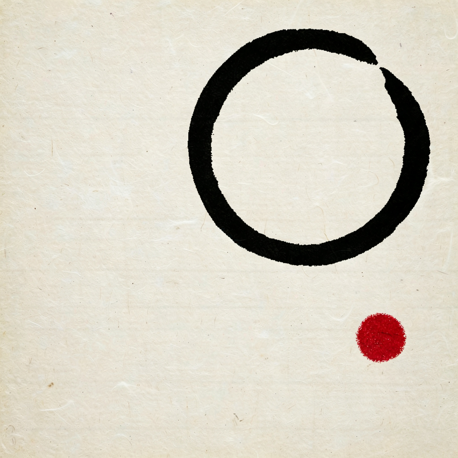 水墨 ensō 圆，一笔成圈，留一气口