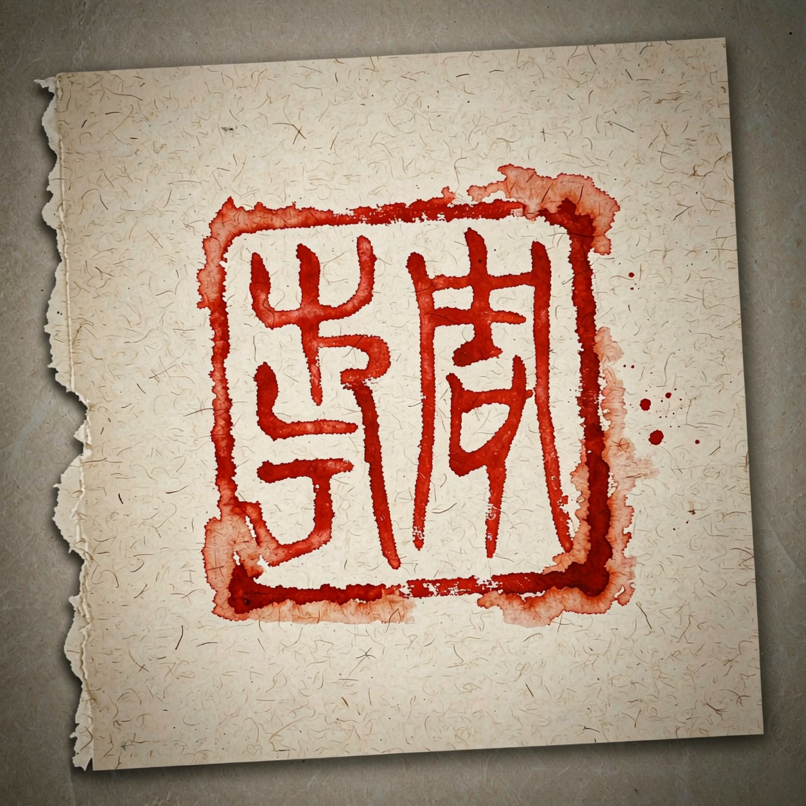 朱砂印章特写